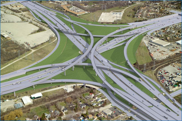 Wisconsin DOT's $1.7 billion "Zoo Interchange" proposal.