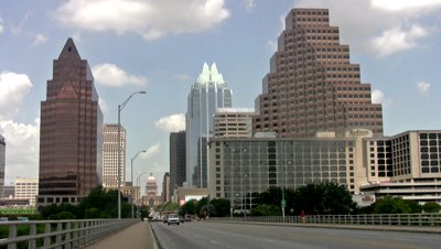 Austin's urban capital building in the background. (source)