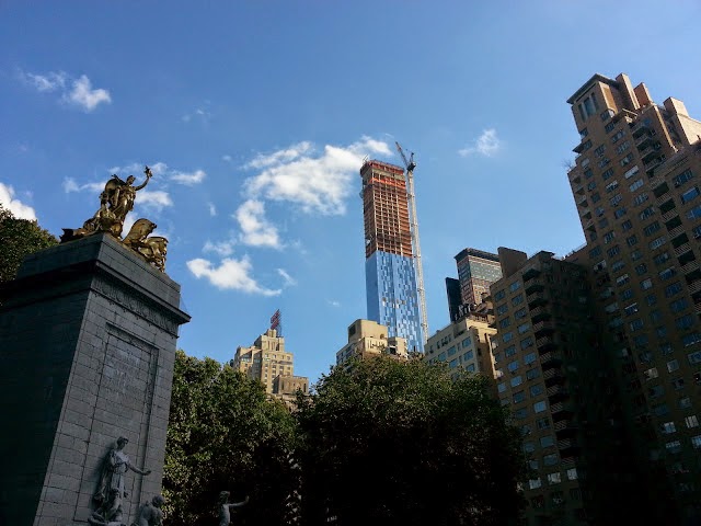 The 1004-foot, 90-story One57 Tower in Midtown Manhattan is home to just 155 residential units. Photo from New York YIMBY.