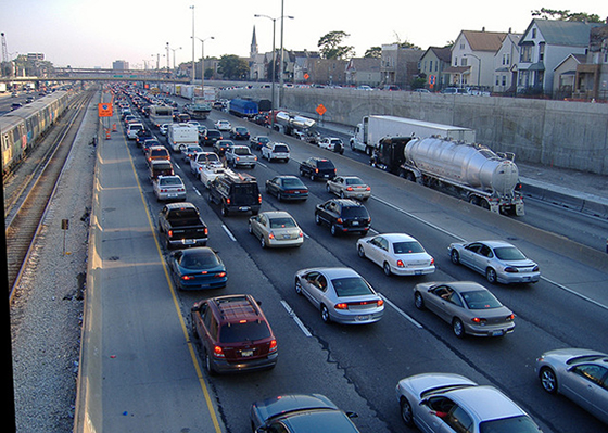 More people are driving—let's all celebrate!! And/or let's build even more roads to encourage more people to join us in our miserable commute!!! Photo by Kim Scarborough.