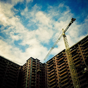 New housing under construction. Photo by Stephen Rush.