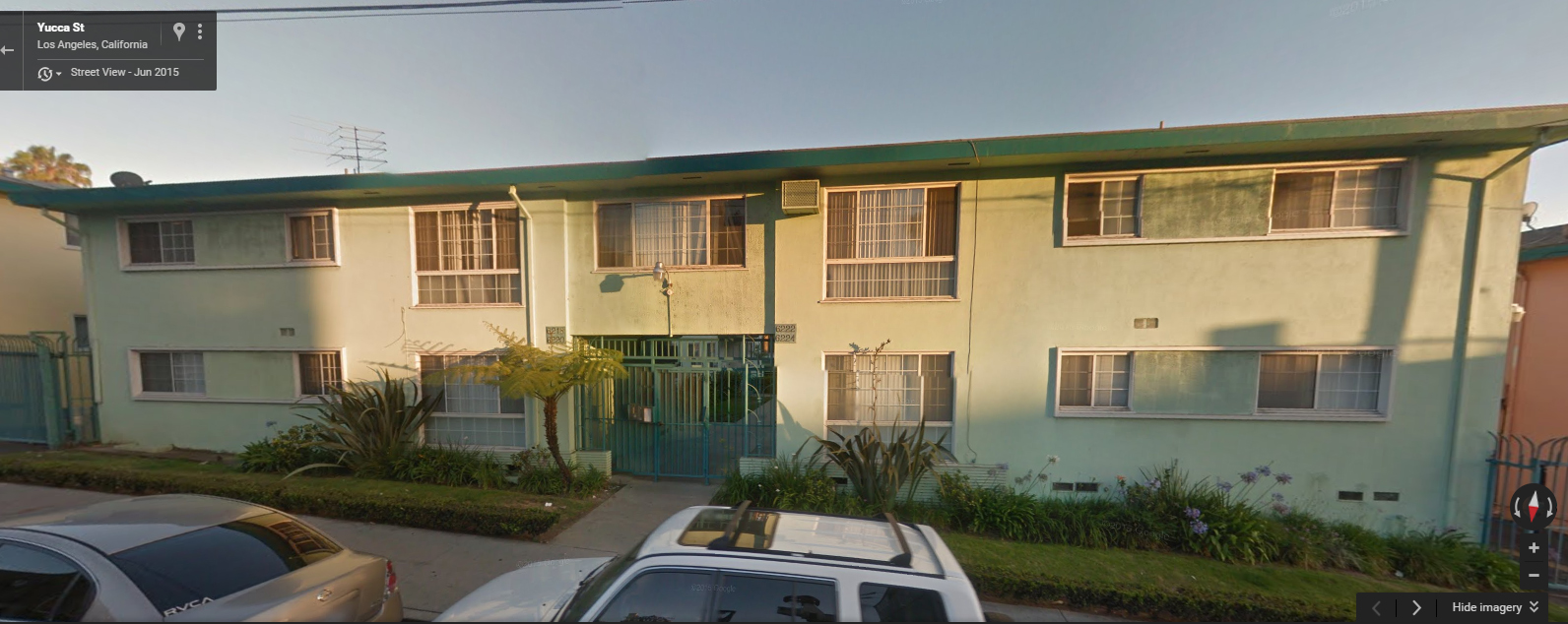 The Yucca-Argyle Apartments, which will be replaced by a 191-unit housing development, including 39 units affordable to low income households.